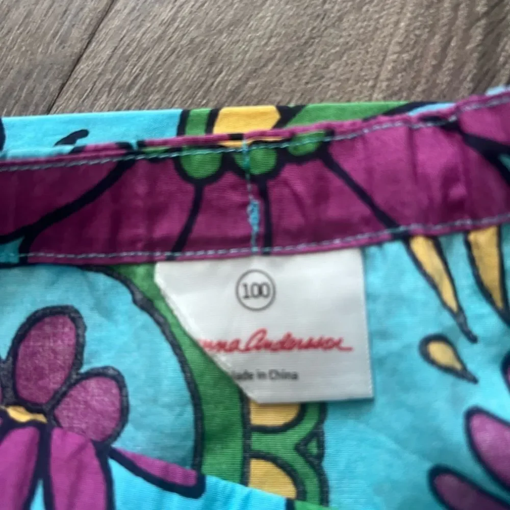 Hanna Andersson Girls Summer Floral Ribbon Strap Dress Size 100/4